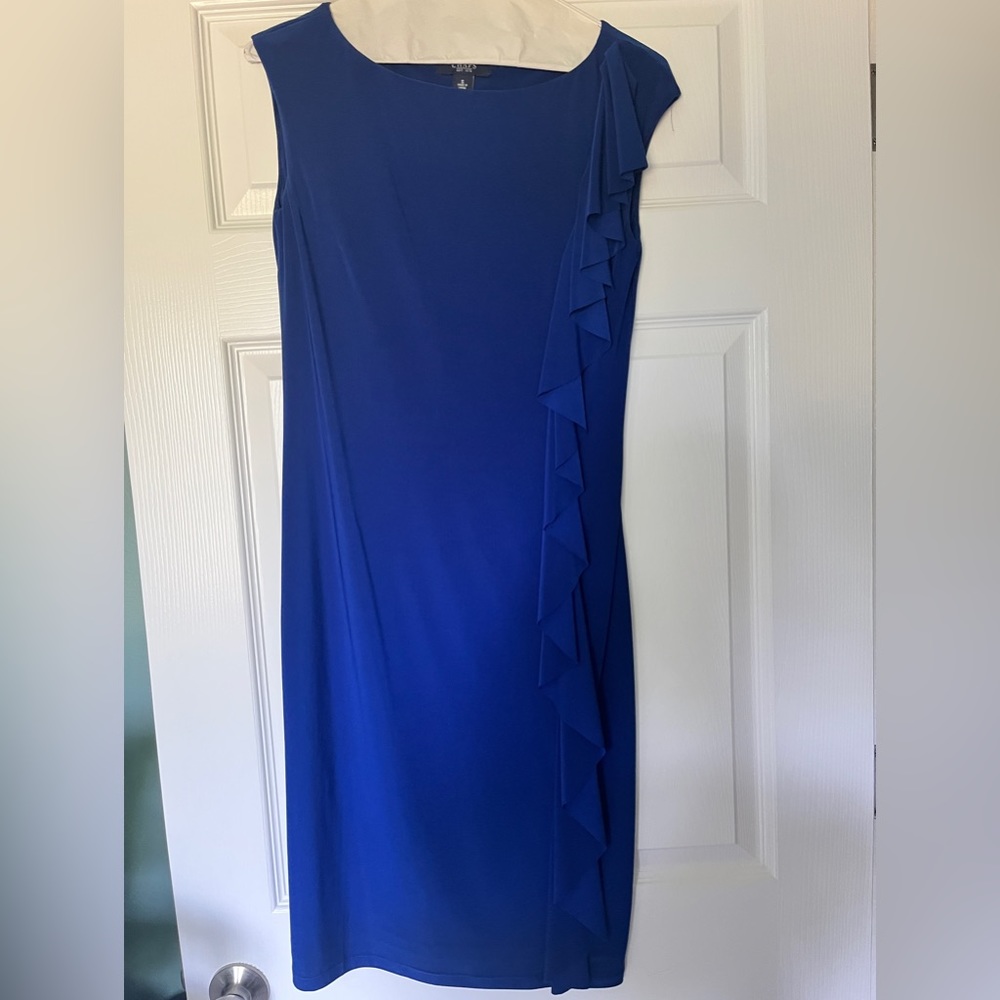 Blue Slim-fitting Dress